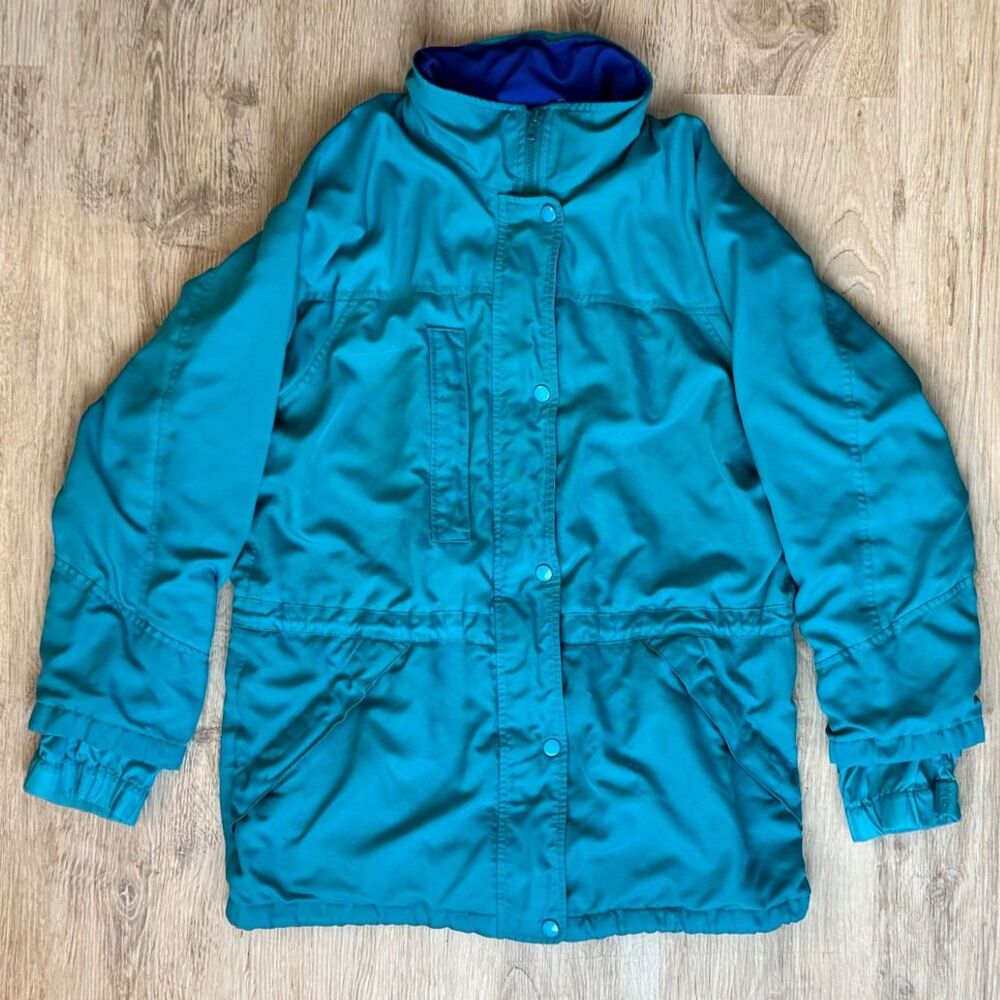 Eddie Bauer Gore-Tex Teal Jacket Vintage 90s Outdoor Shell Size M Seattle USA